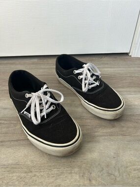 Vans Black Low-Top Canvas Sneakers